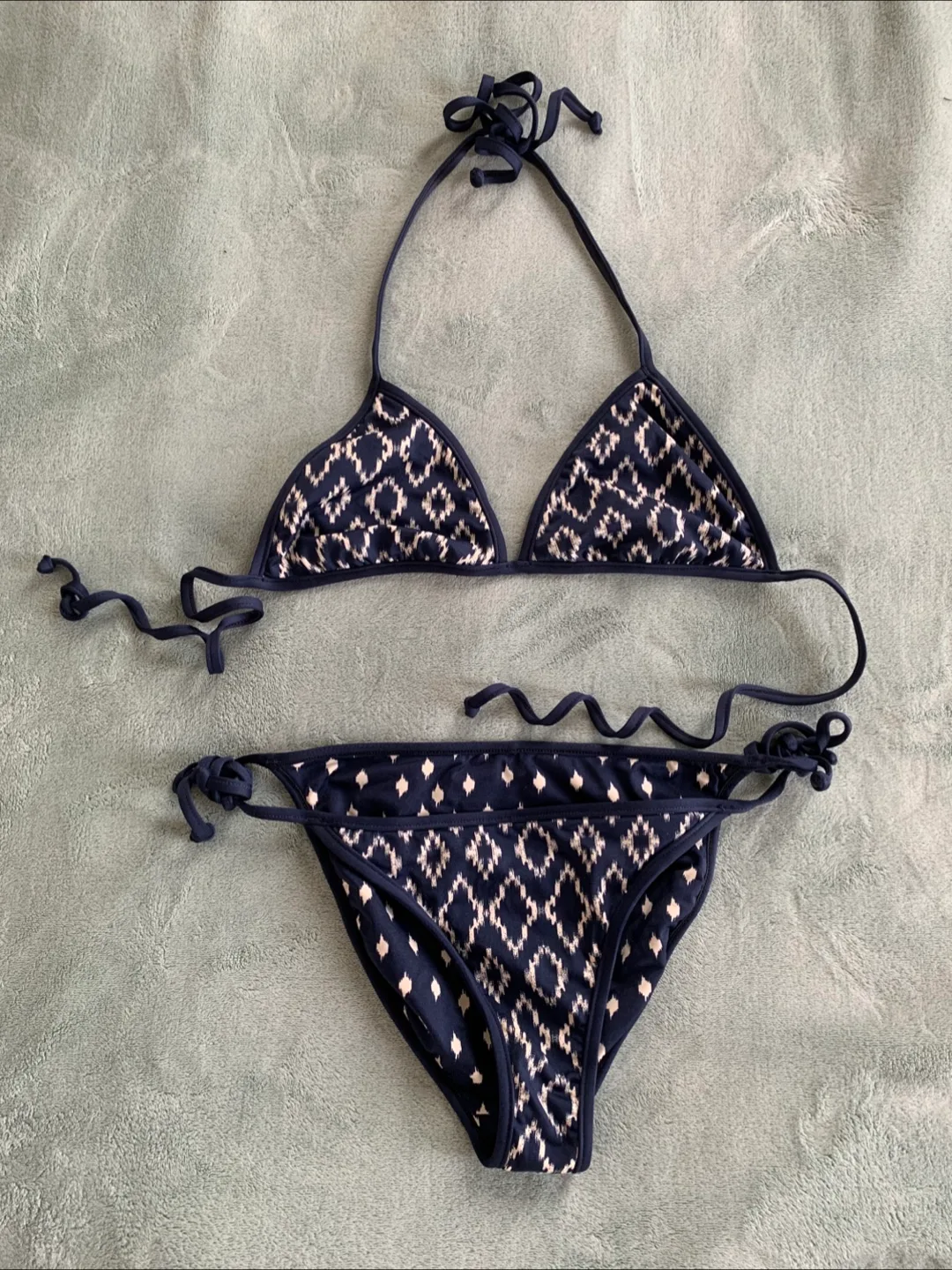 🥕Navy Blue Bikini Set Reversible thumbnail