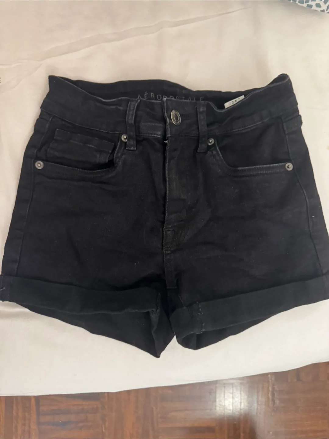 New: Black Denim Shorts thumbnail