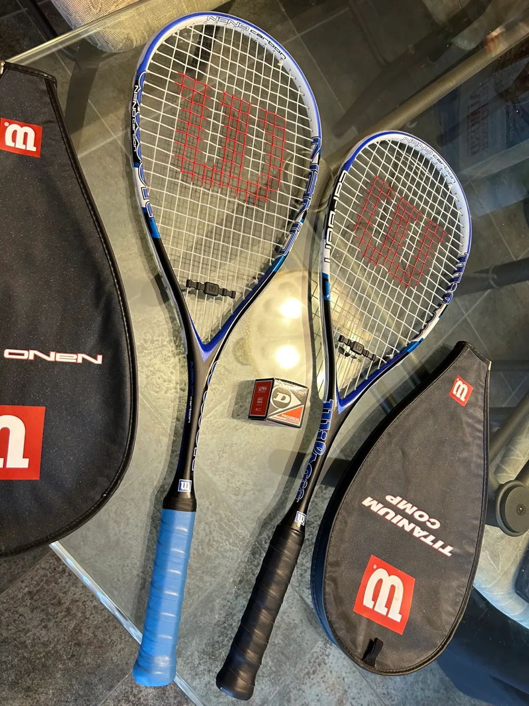 New Wilson Nano Carbon Force Squash Rackets thumbnail