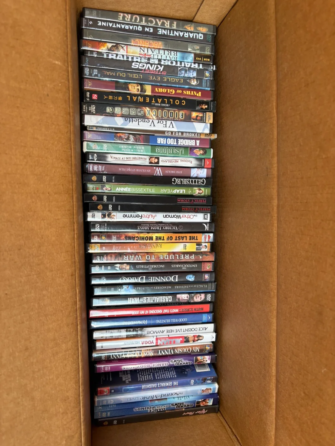 Box of DVDs