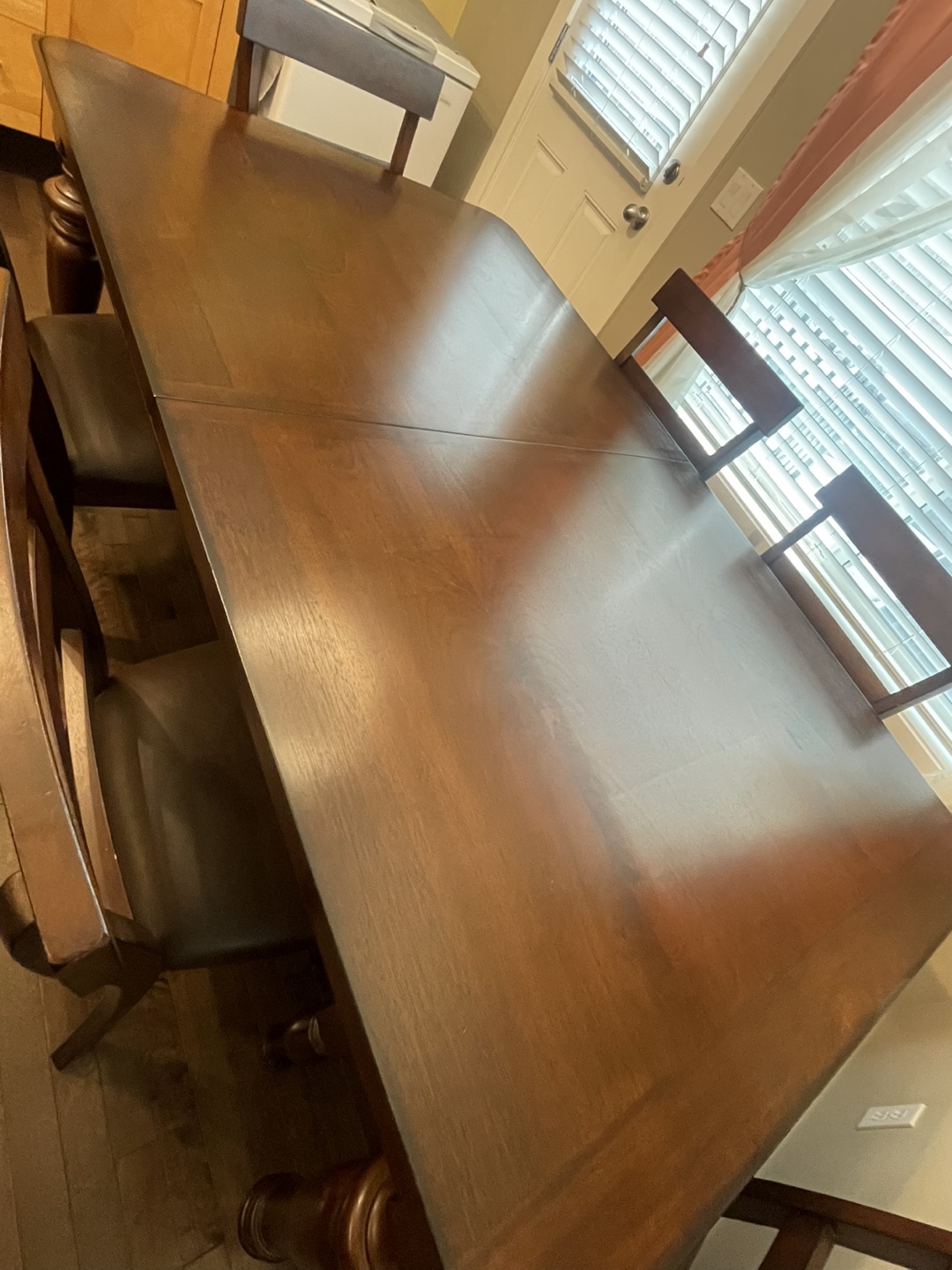 Dining Table with 6 Chairs - Dark Wood - photo 4