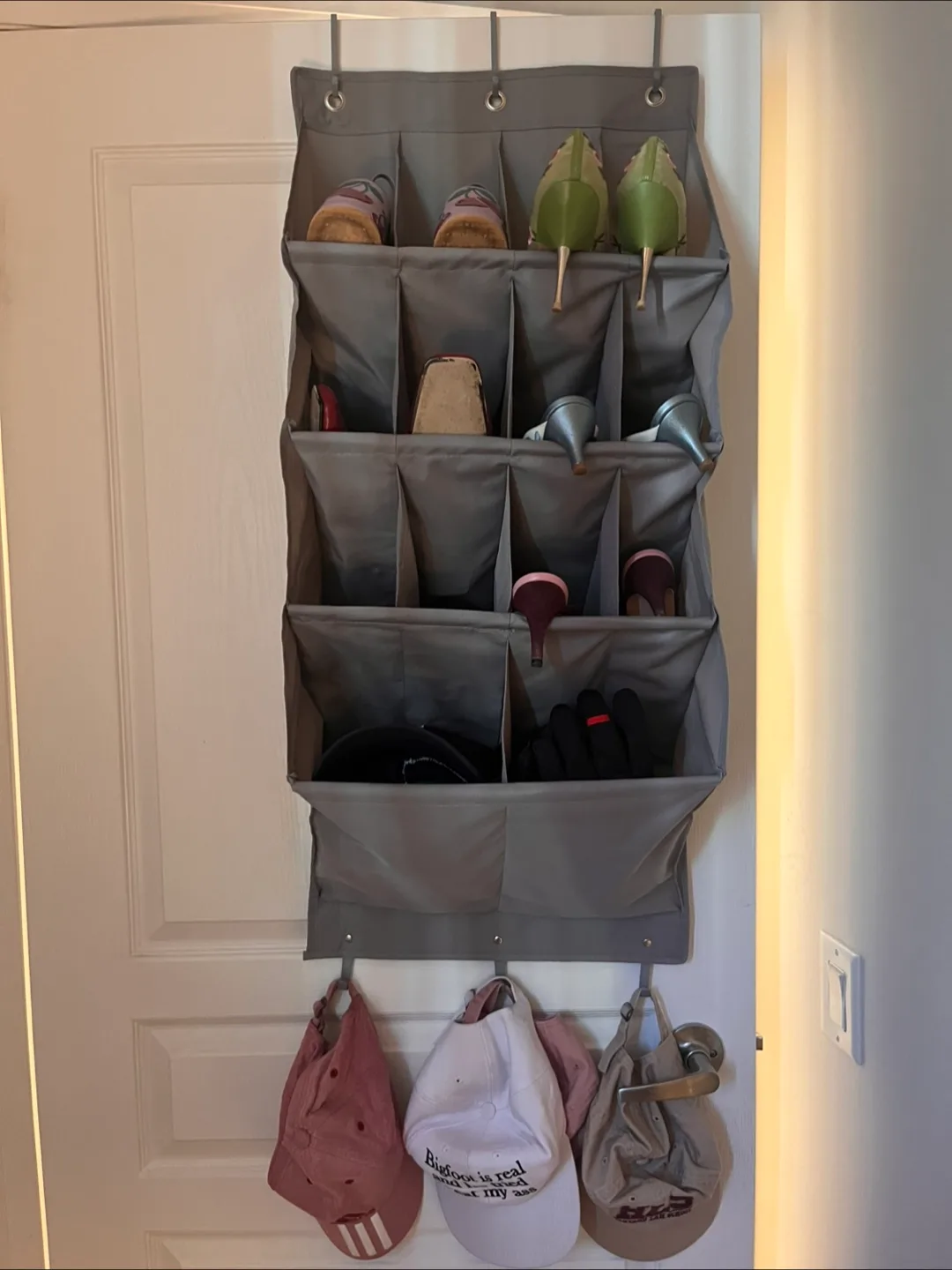 Over-the-Door Hanging Organizer - Gray thumbnail