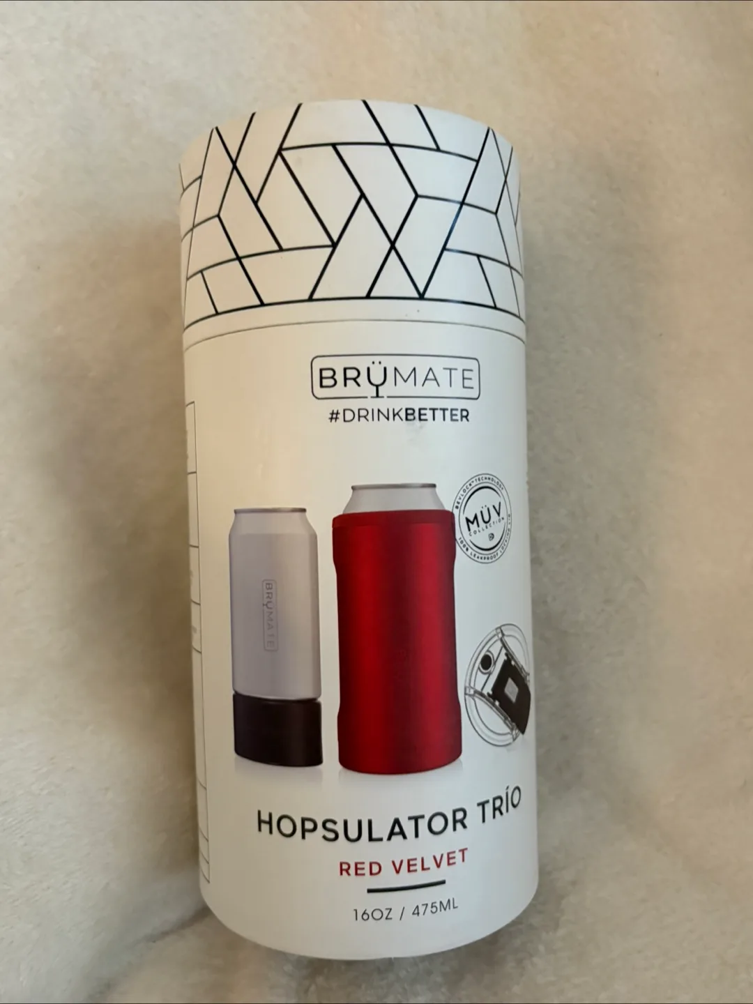 Brumate Hopsulator Trio - Red Velvet - 16oz thumbnail