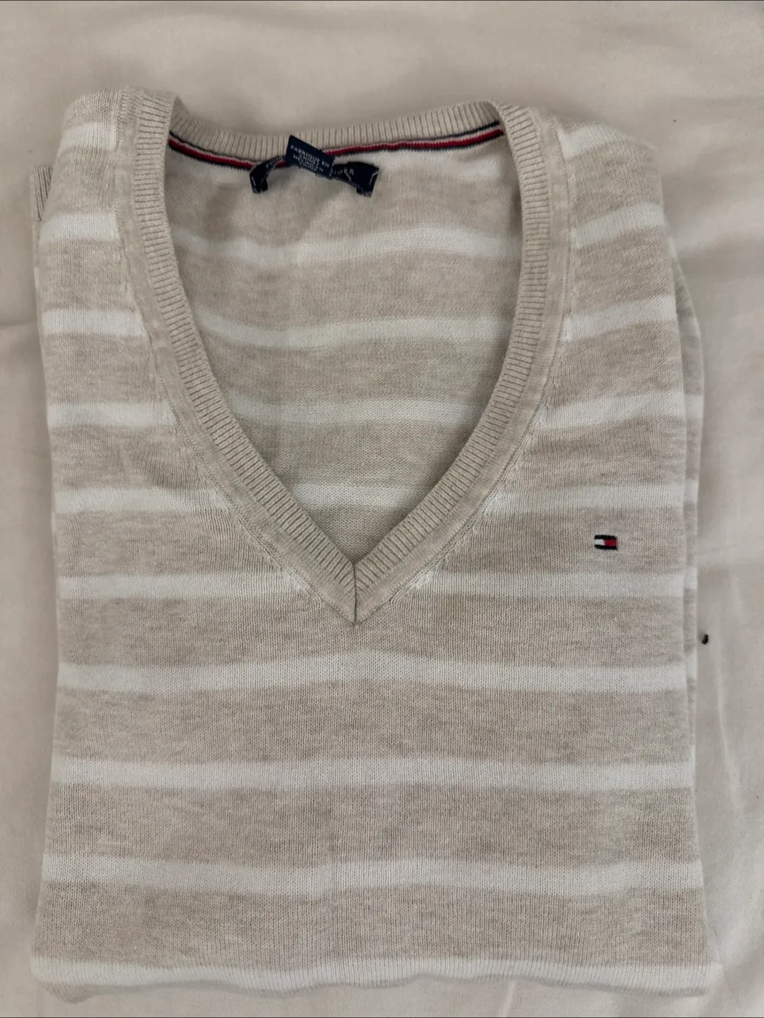 Tommy Hilfiger Striped V-Neck Sweater thumbnail