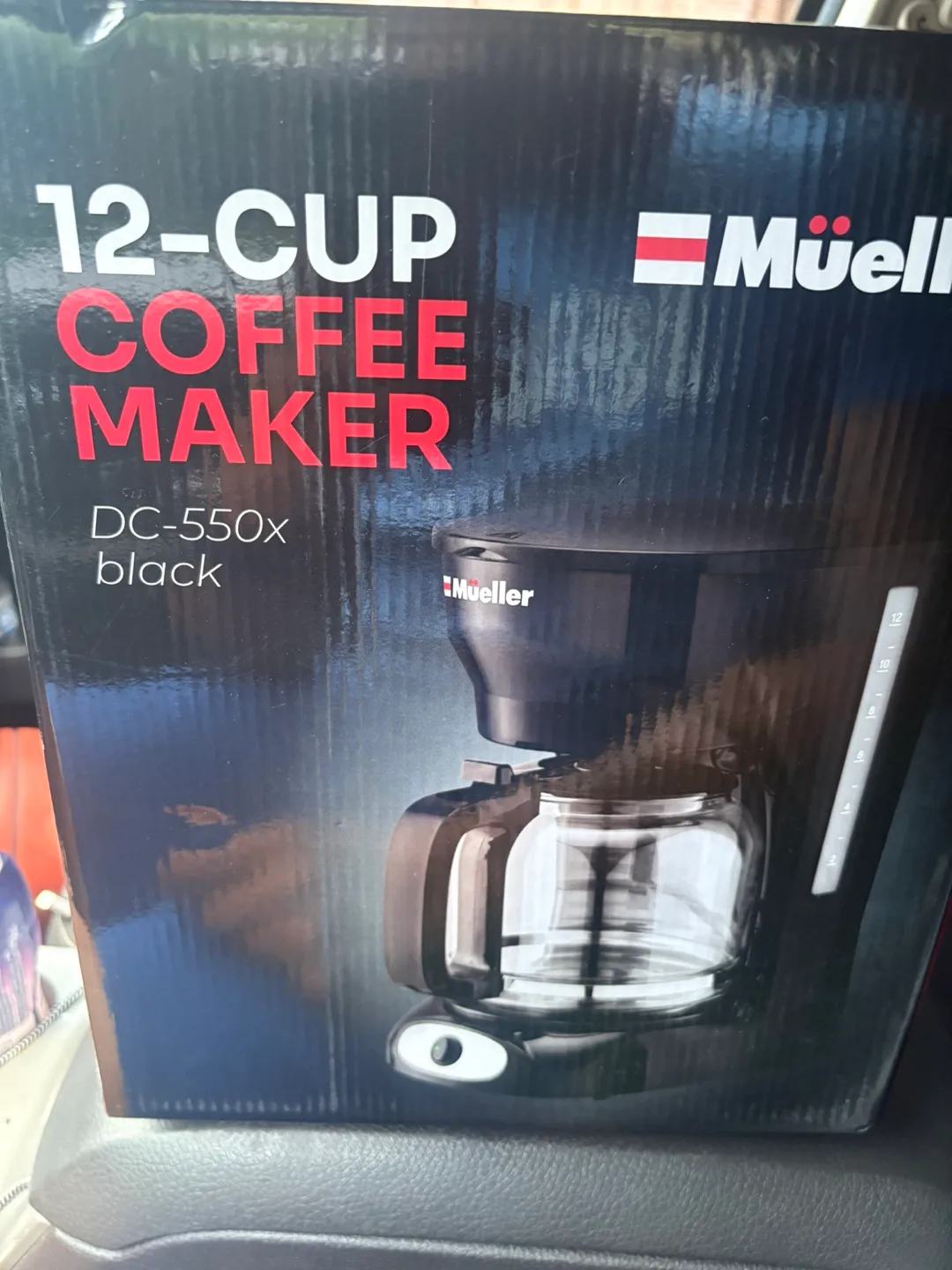 Mueller 12-Cup Coffee Maker DC-550x - Black thumbnail