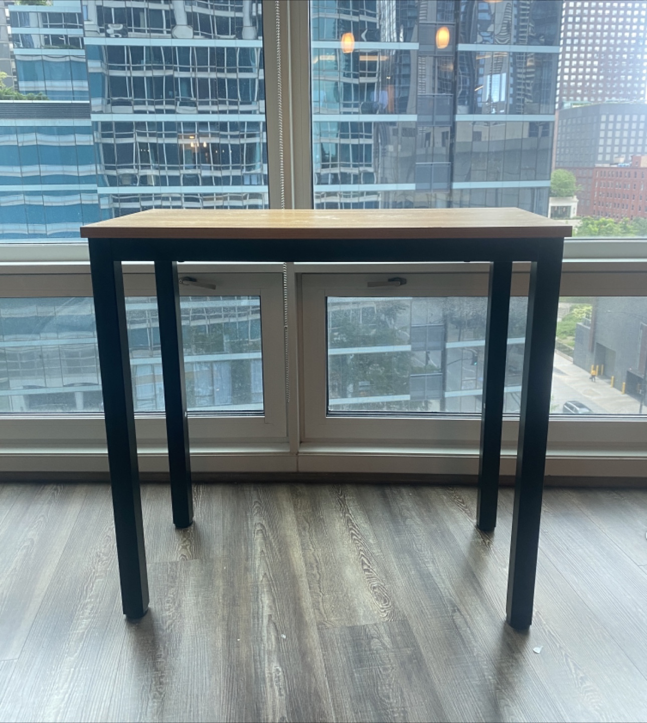 Wood Top Black Table / Desk - photo 2