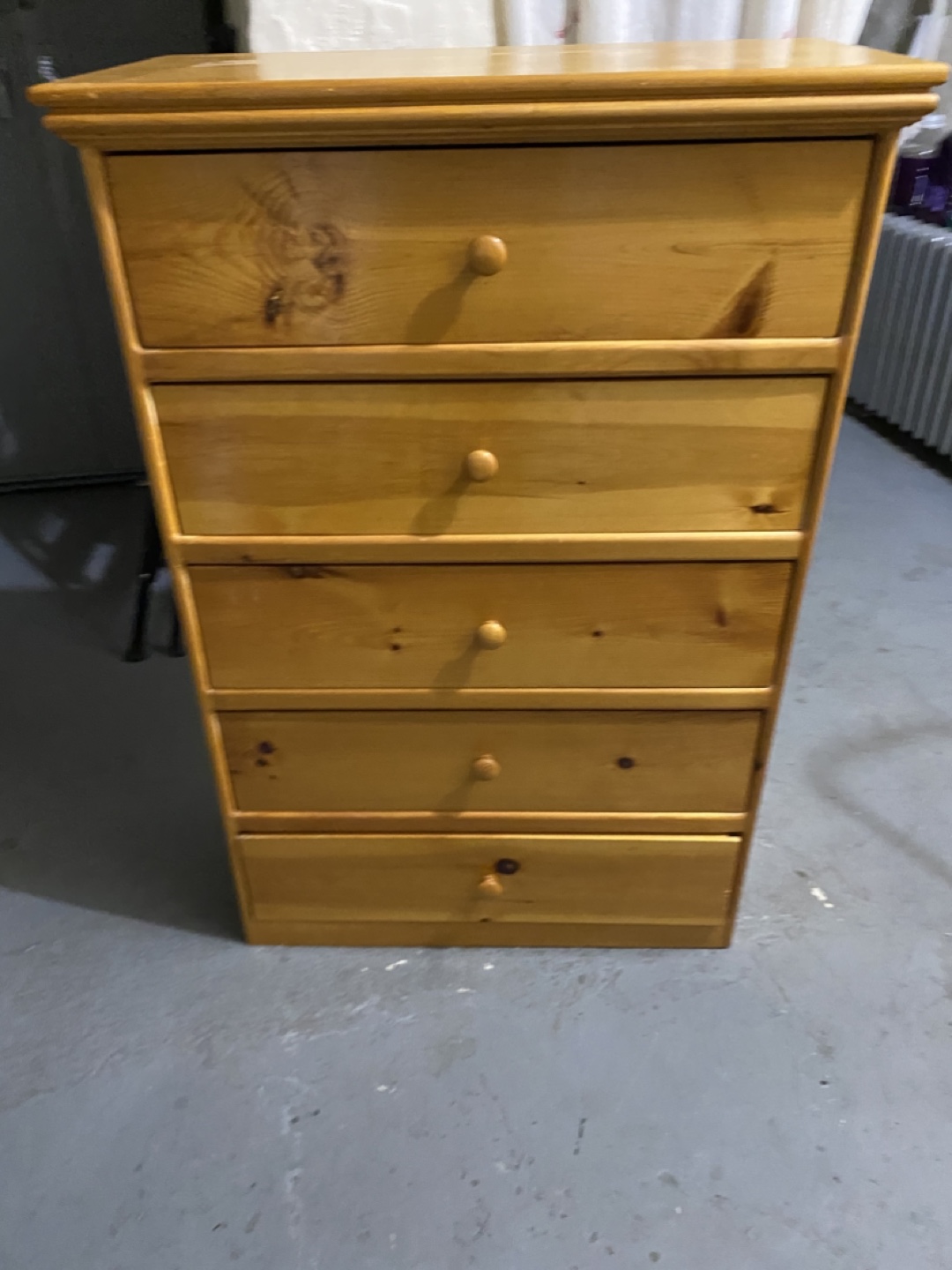 Wooden 5-Drawer Dresser