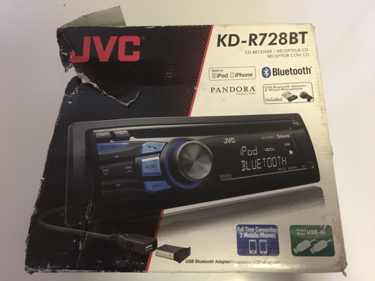 JVC KD-R728BT CD Receiver with Bluetooth! - photo 2