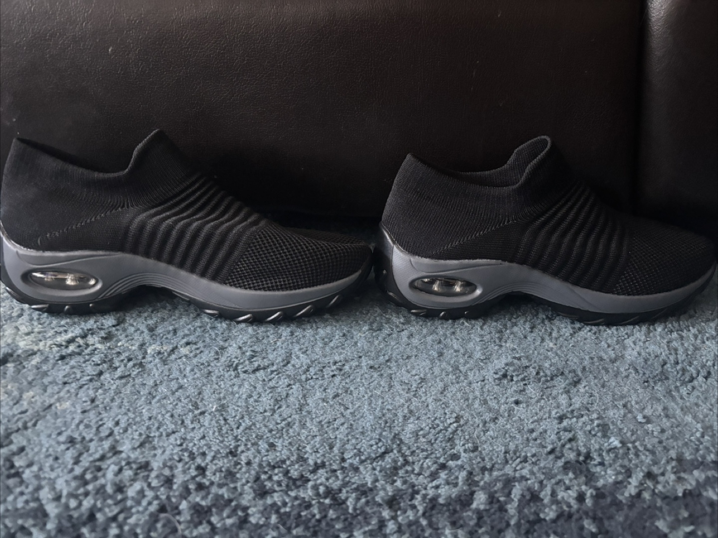 Black Slip-On Walking Shoes - photo 3