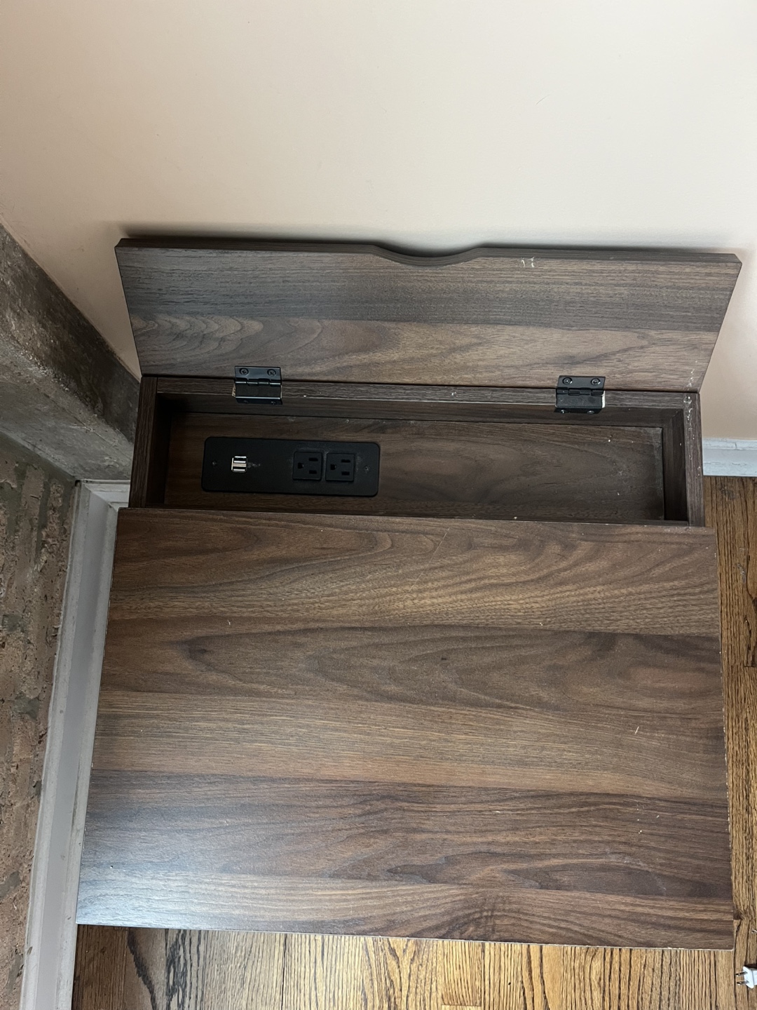 Wood Nightstand with USB Ports - photo 3