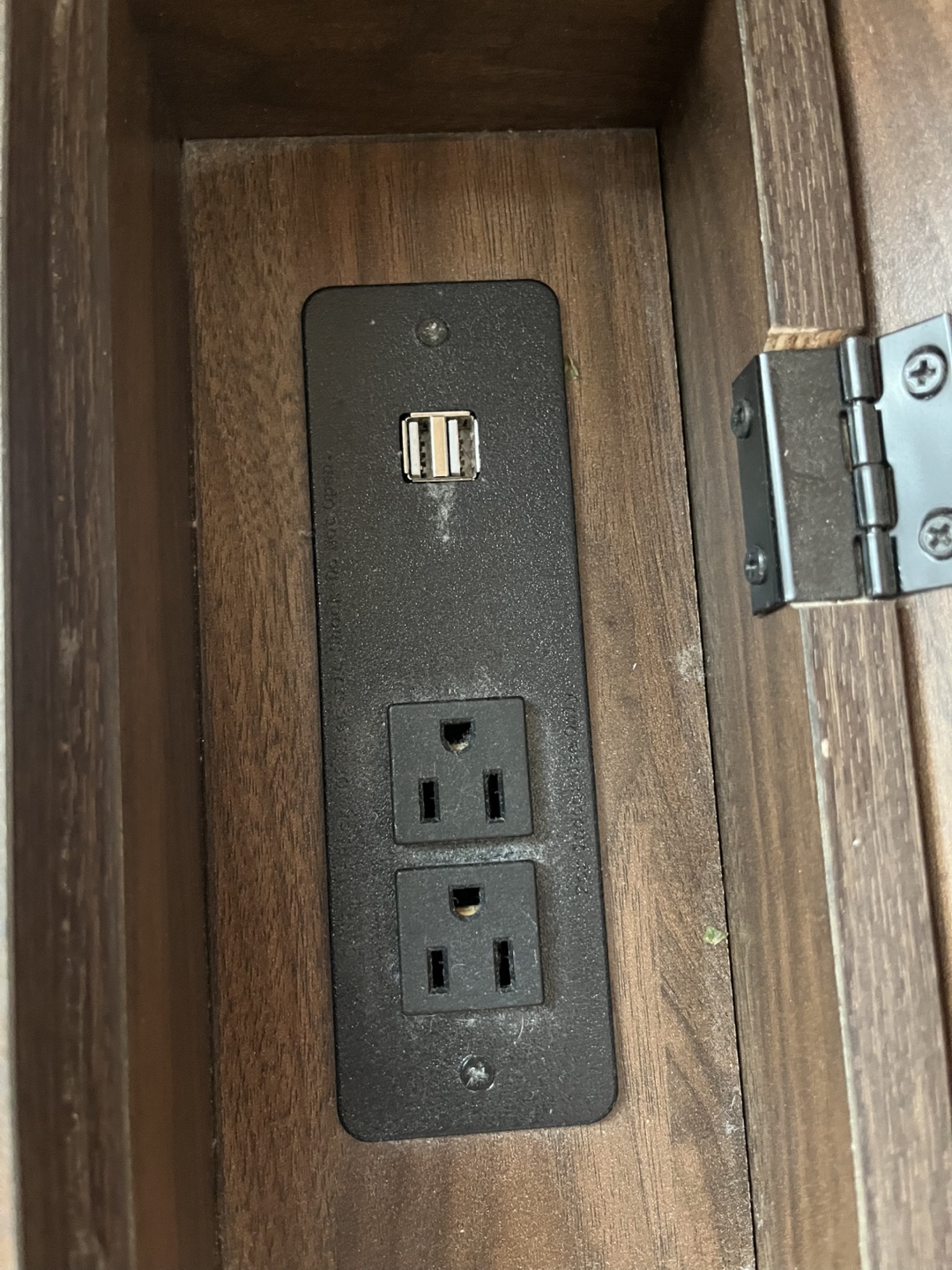 Wood Nightstand with USB Ports - photo 4