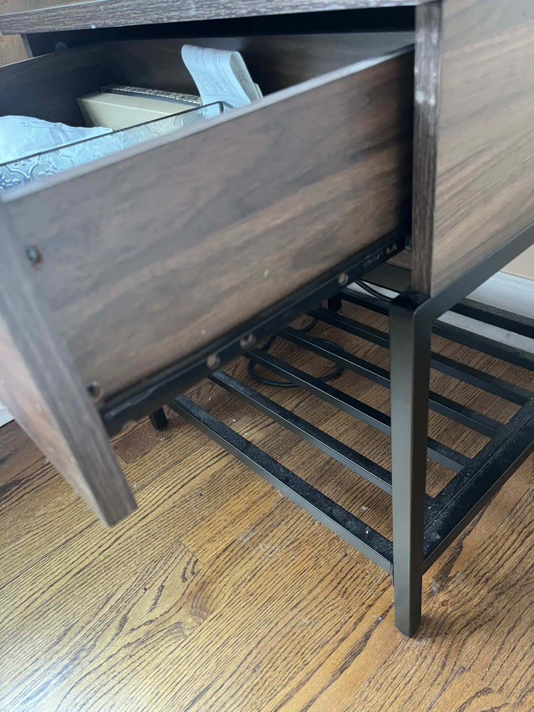 Wood Nightstand with USB Ports - photo 5