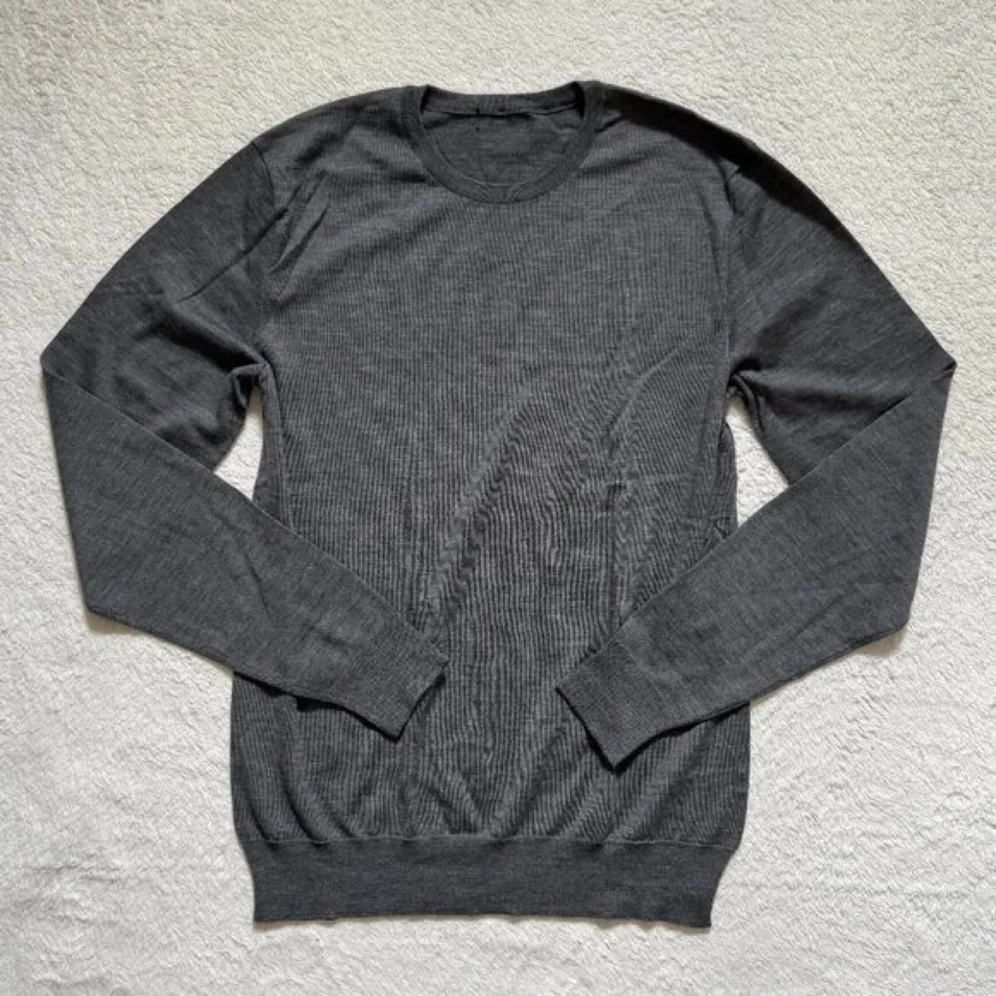 Grey Long Sleeve Crewneck Sweater thumbnail