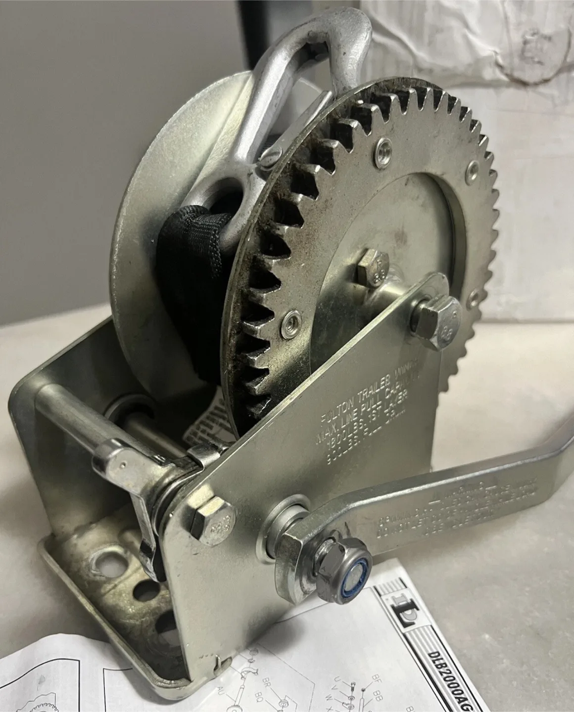 Fulton Single-Speed Trailer Winch, 1800 lbs Capacity image indicator(6)