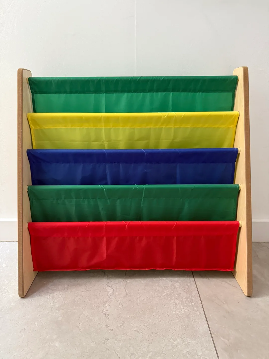 Kids Sling Bookshelf - Natural Wood/Primary thumbnail