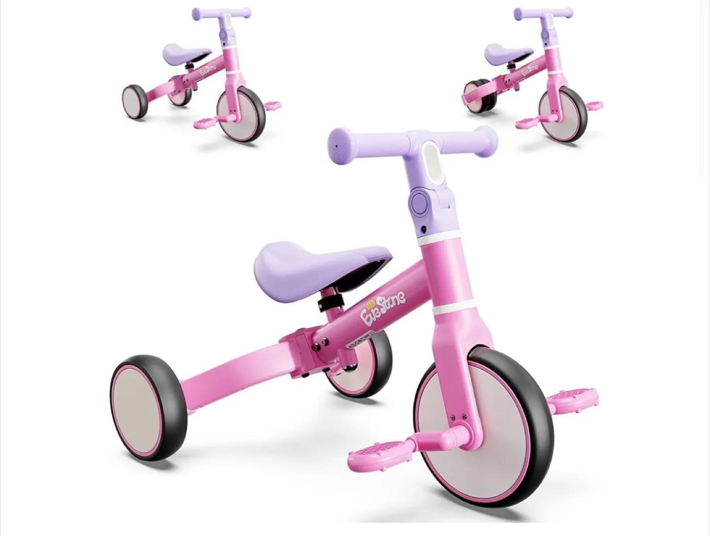 Eve Stone 3-in-1 Toddler Tricycle - Pink thumbnail