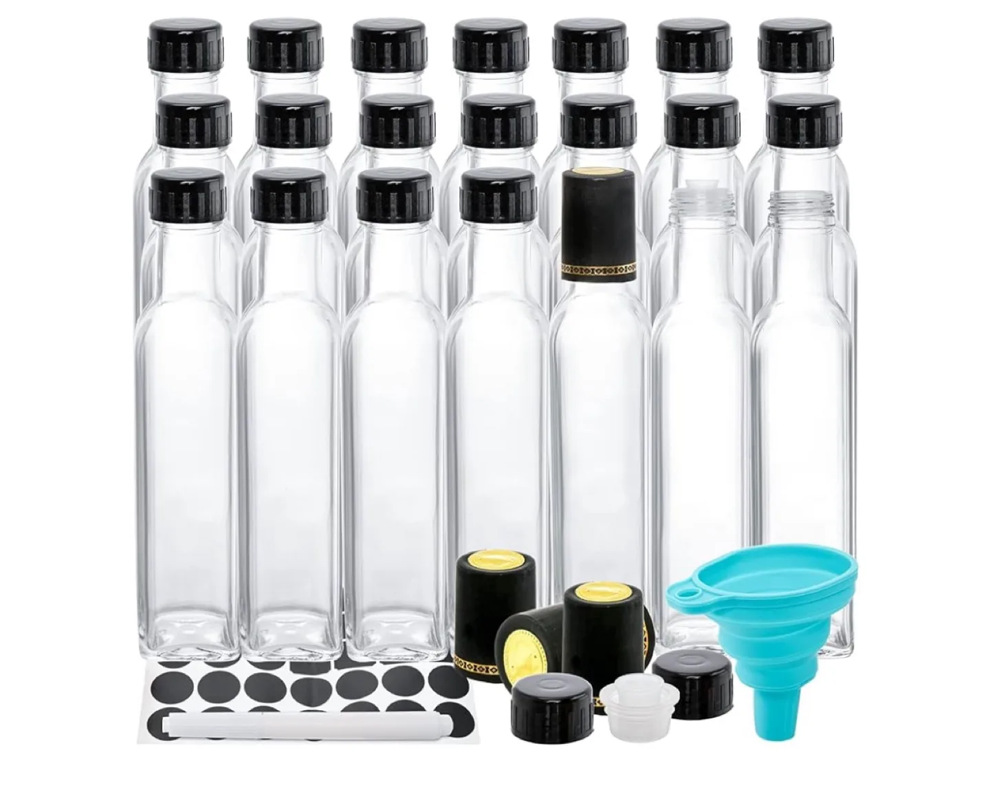 17 Glass Square Bottles (8.5 oz ) thumbnail