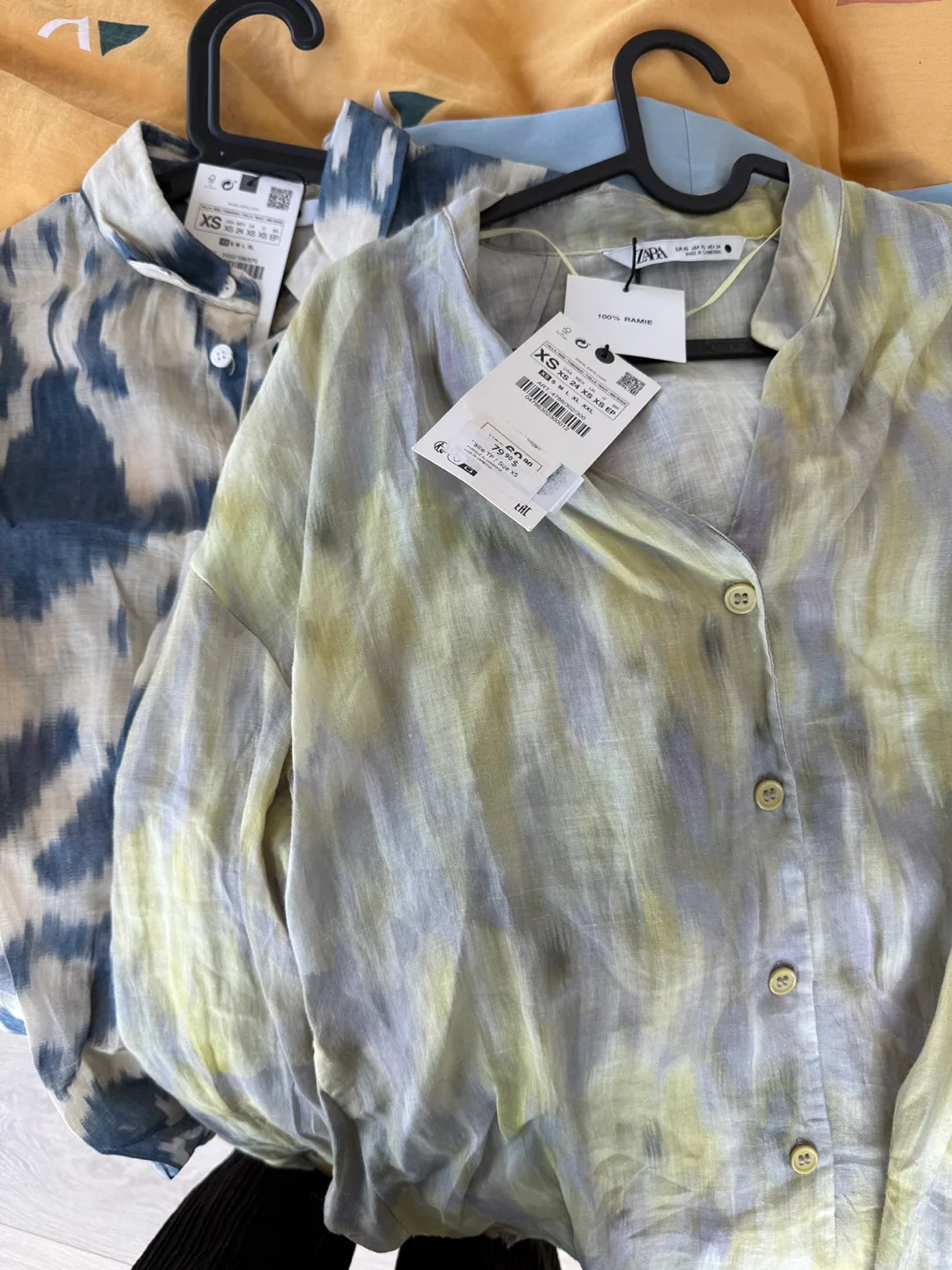 BOGO: Two XS Ramie Button-Up Shirts thumbnail