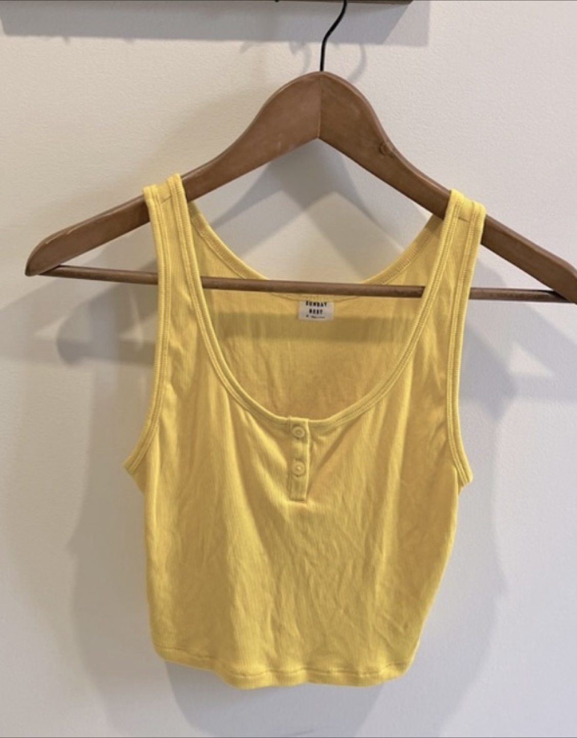 Sunday Best Yellow Tank Top small