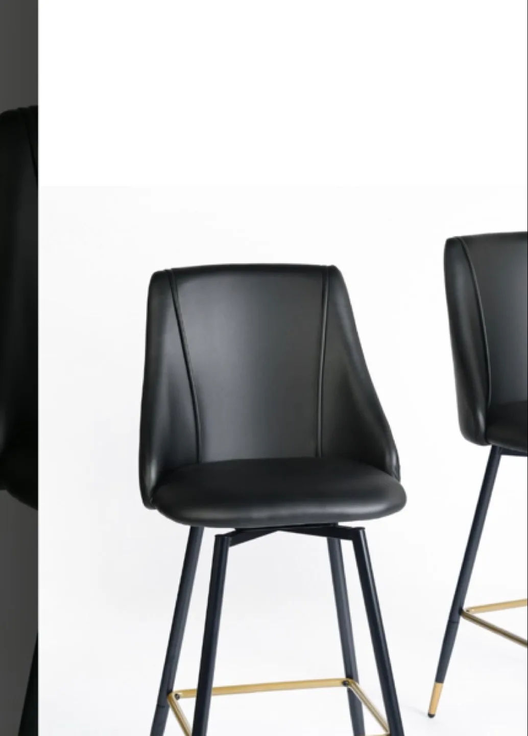 Black Bar Stools - Set of 2 thumbnail