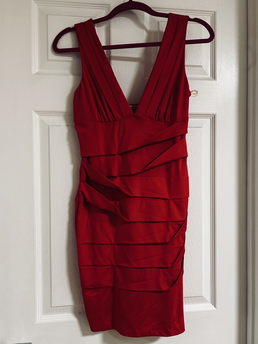 NIKIBIKI Red Pintuck Dress - Size Medium - photo 4