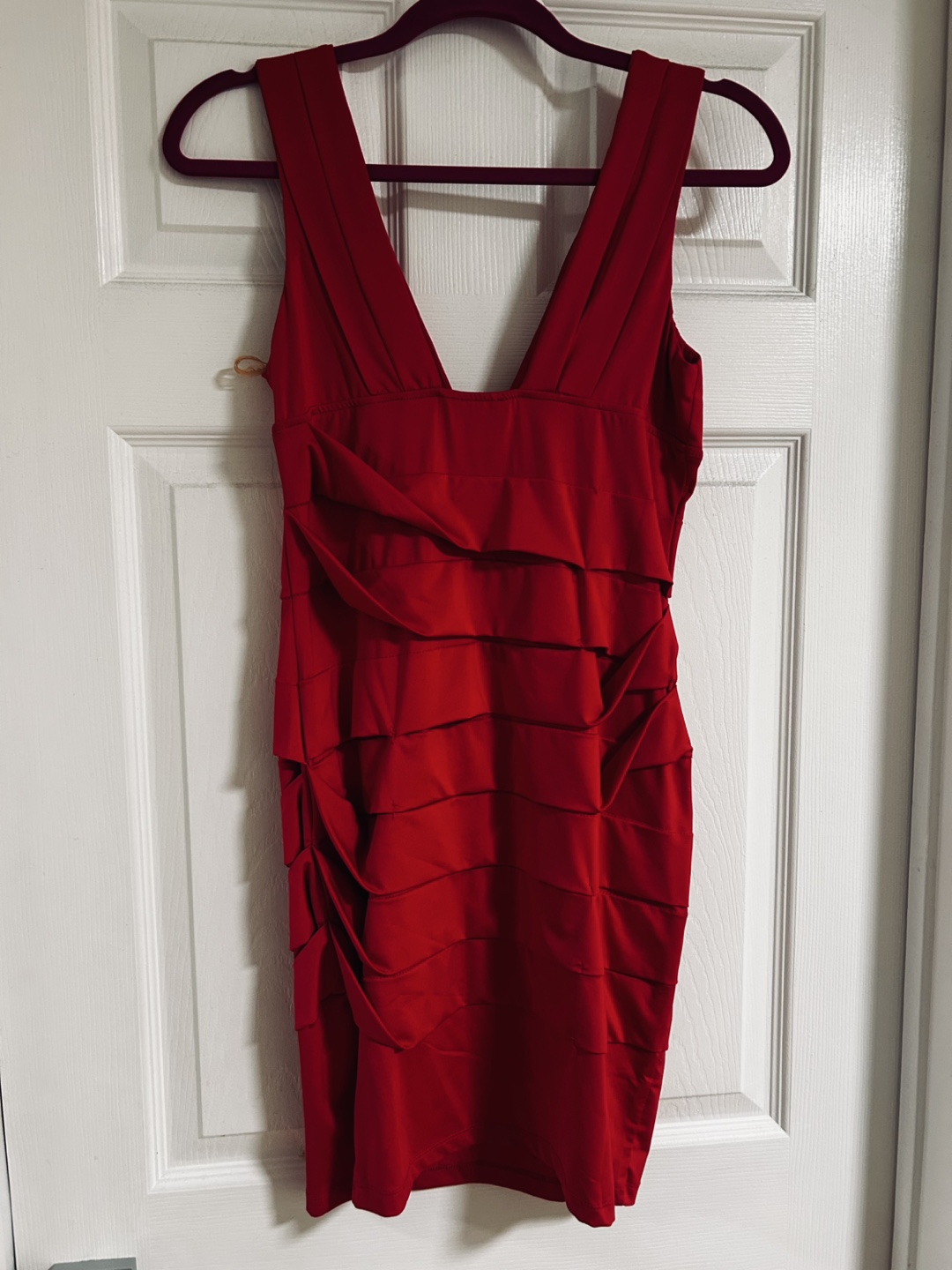 NIKIBIKI Red Pintuck Dress - Size Medium
