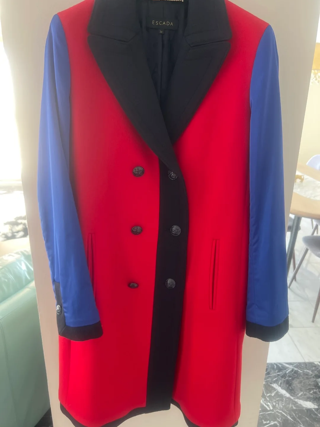 Escada Double-Breasted Coat - Size 34 thumbnail