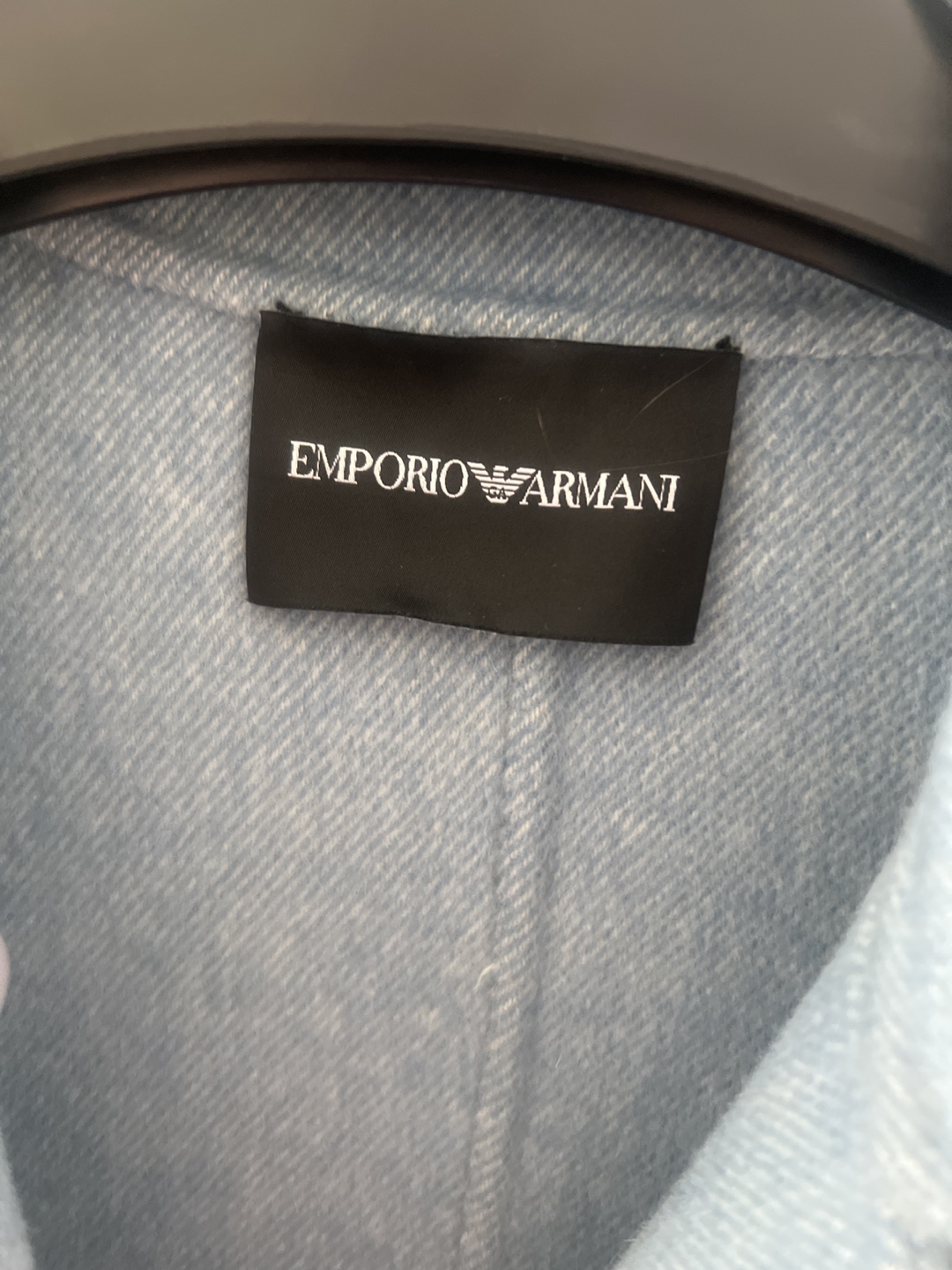 Emporio Armani Wool Blend Belted Coat - Light Blue - photo 2