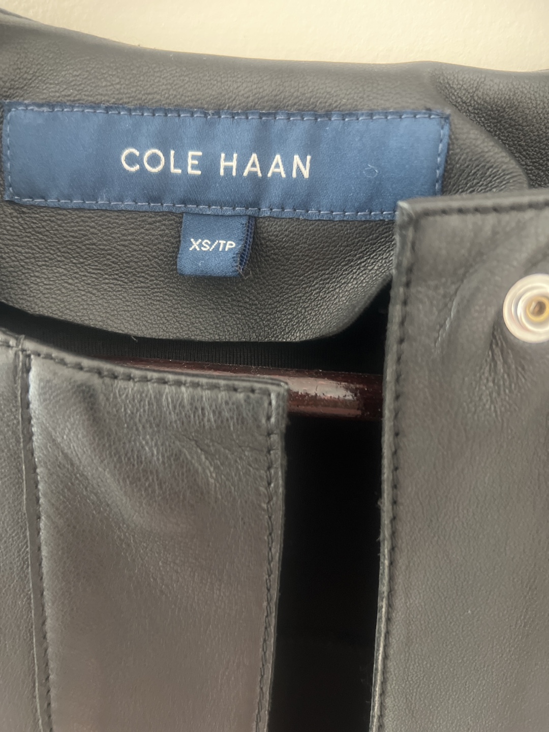 Cole Haan Black Leather Jacket - Size XS - photo 2