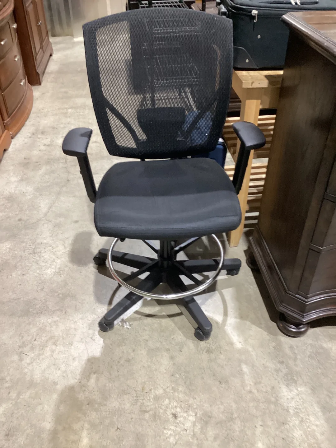 Black Tall Chair with Mesh Back thumbnail