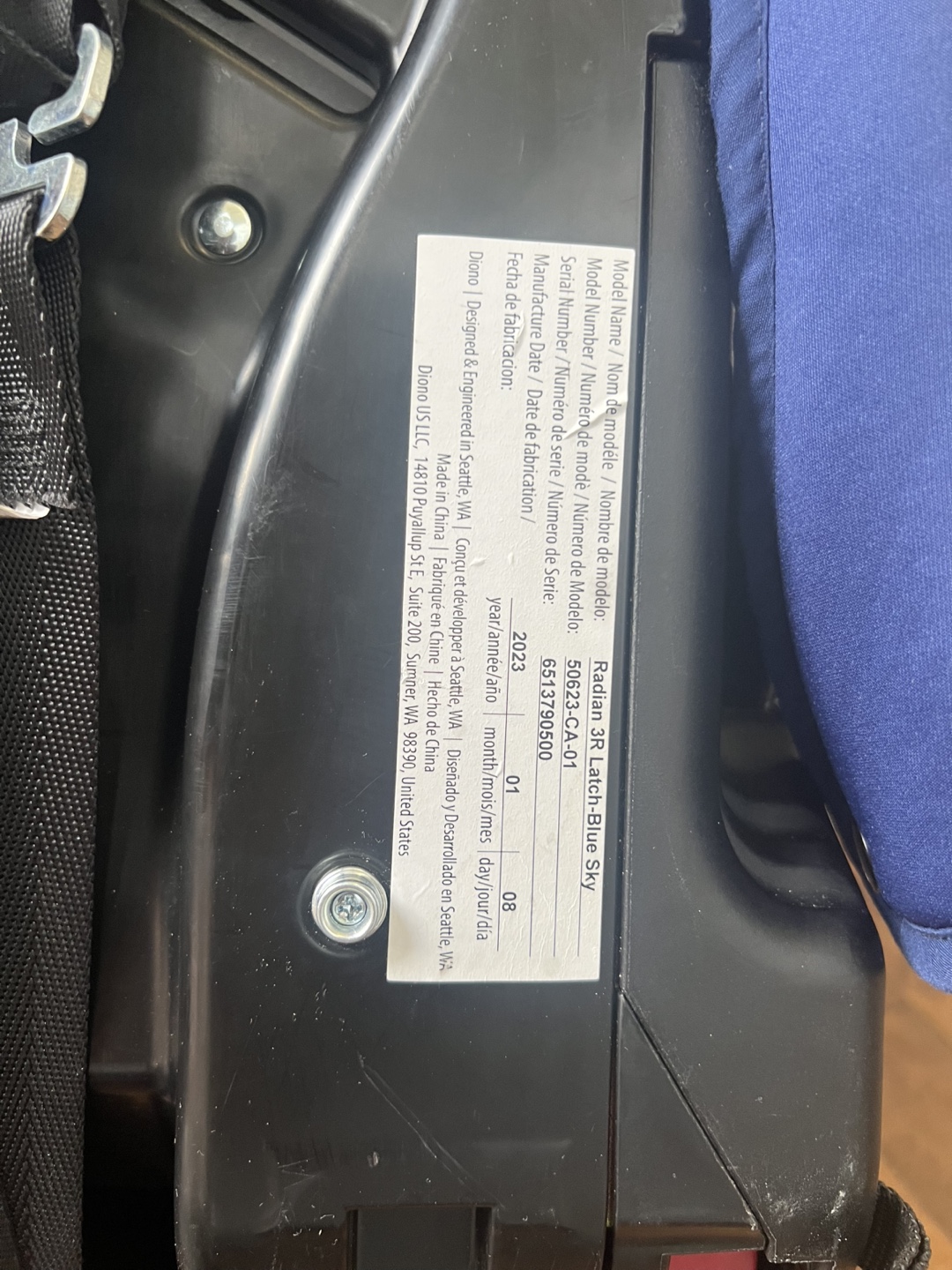 Diono Radian 3R Latch Car Seat - Blue - photo 5