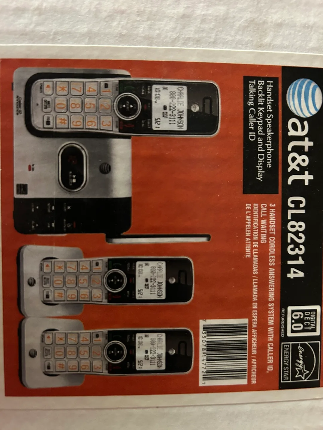 AT&T CL82314 Cordless Answering System - NEW thumbnail