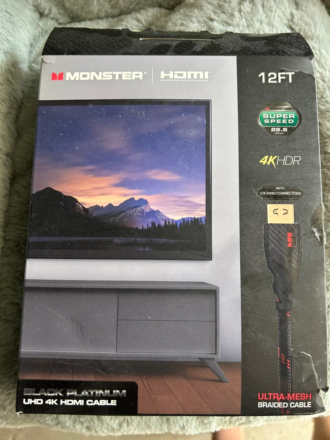 Monster Black Platinum UHD 4K HDMI Cable - 12ft thumbnail