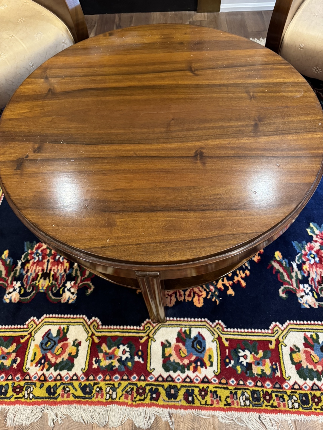 Vintage Art Deco Armchair & Round Coffee Table - photo 3