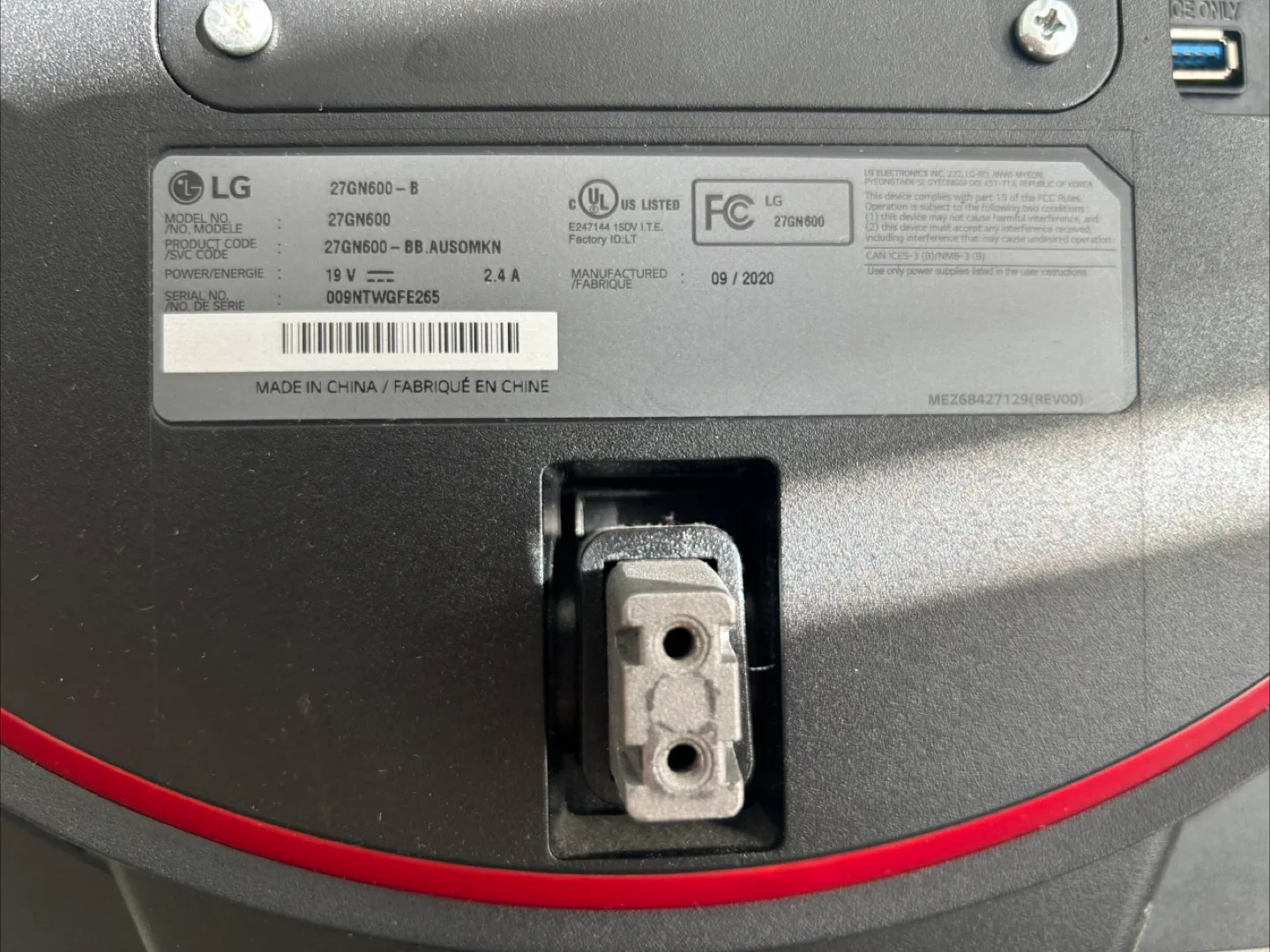 LG 27GN600-B 27" Gaming Monitor + Arm Desk Stand image indicator(3)