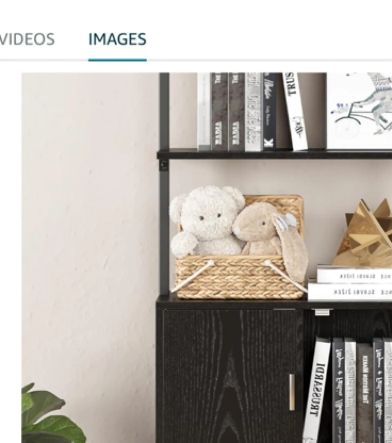 Gadroad 5 Tier Tall Bookshelf with Cabinet, 73" Modern Bookcase image indicator(4)