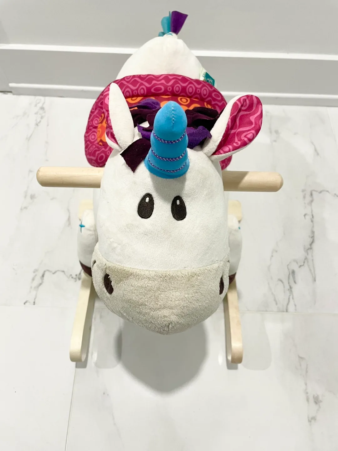 New! Unicorn Wooden Rocking Toy, by B. toys image indicator(7)