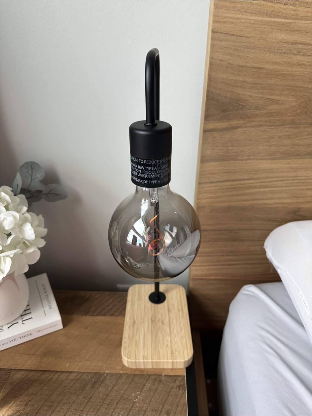 Wood Base Table Lamp