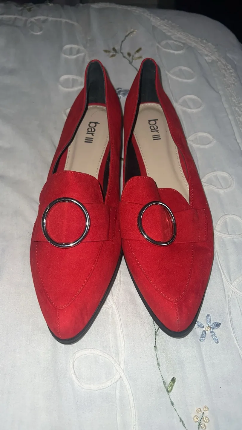 Bar III Red Loafer Flats - size 9.5 thumbnail