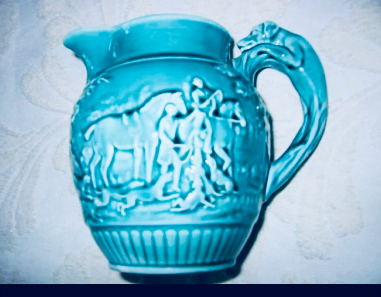 Vintage WEDGWOOD hunting Pitcher with hound handle thumbnail