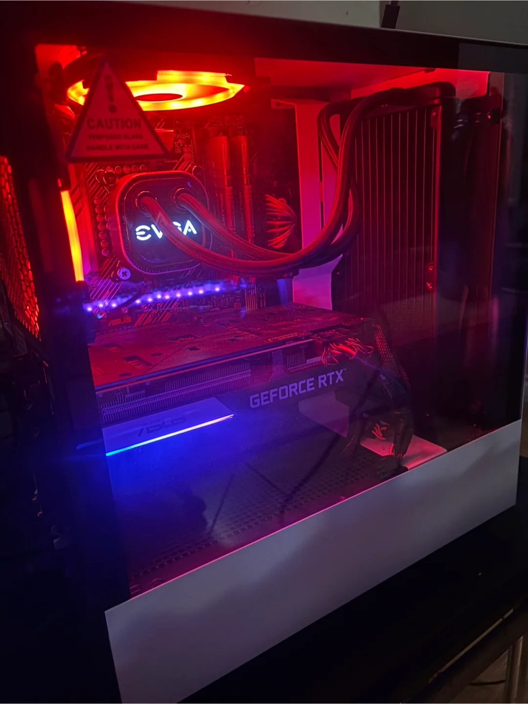 Gaming PC setup, mic, monitor, keyboard, mouse, headset image indicator(5)