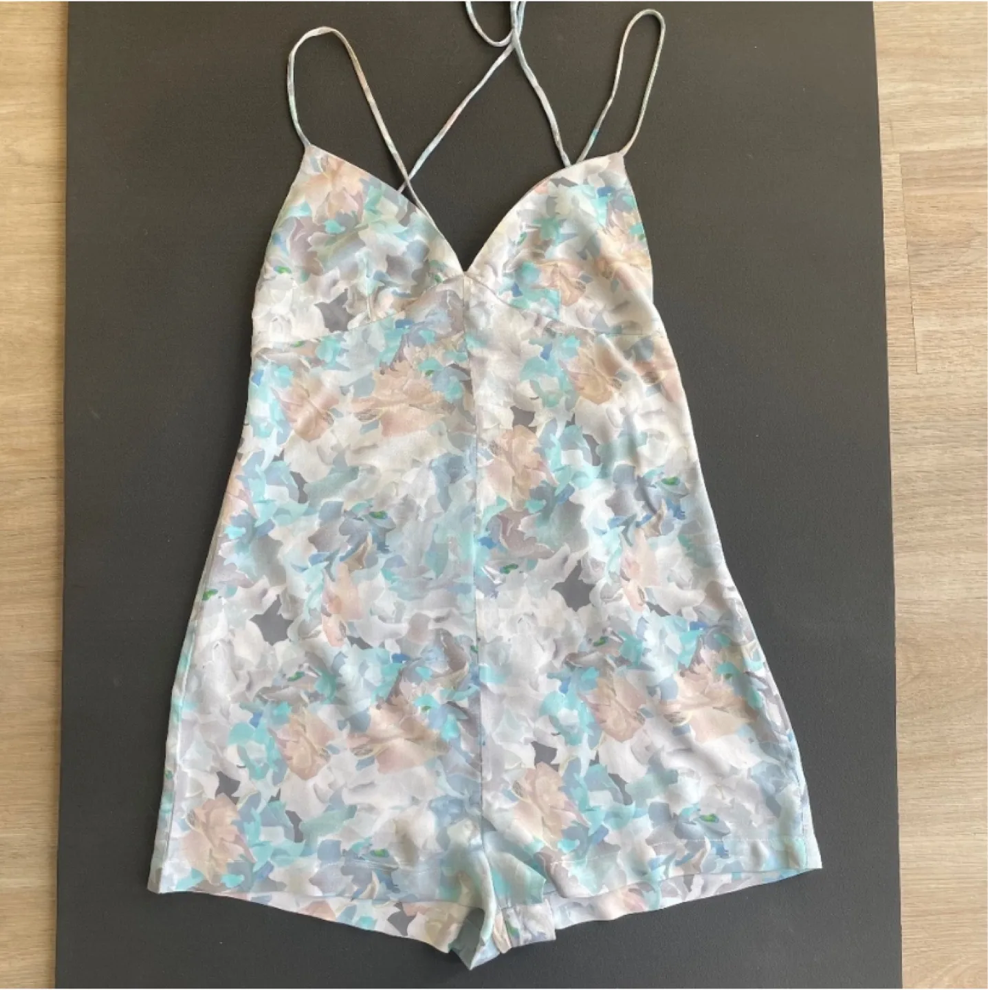 Pastel floral romper size small thumbnail