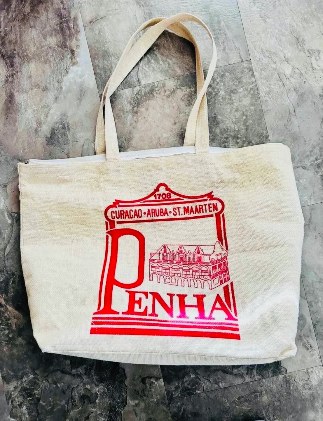 22” wide Curaçao Aruba St. Maarten Tote Bag thumbnail