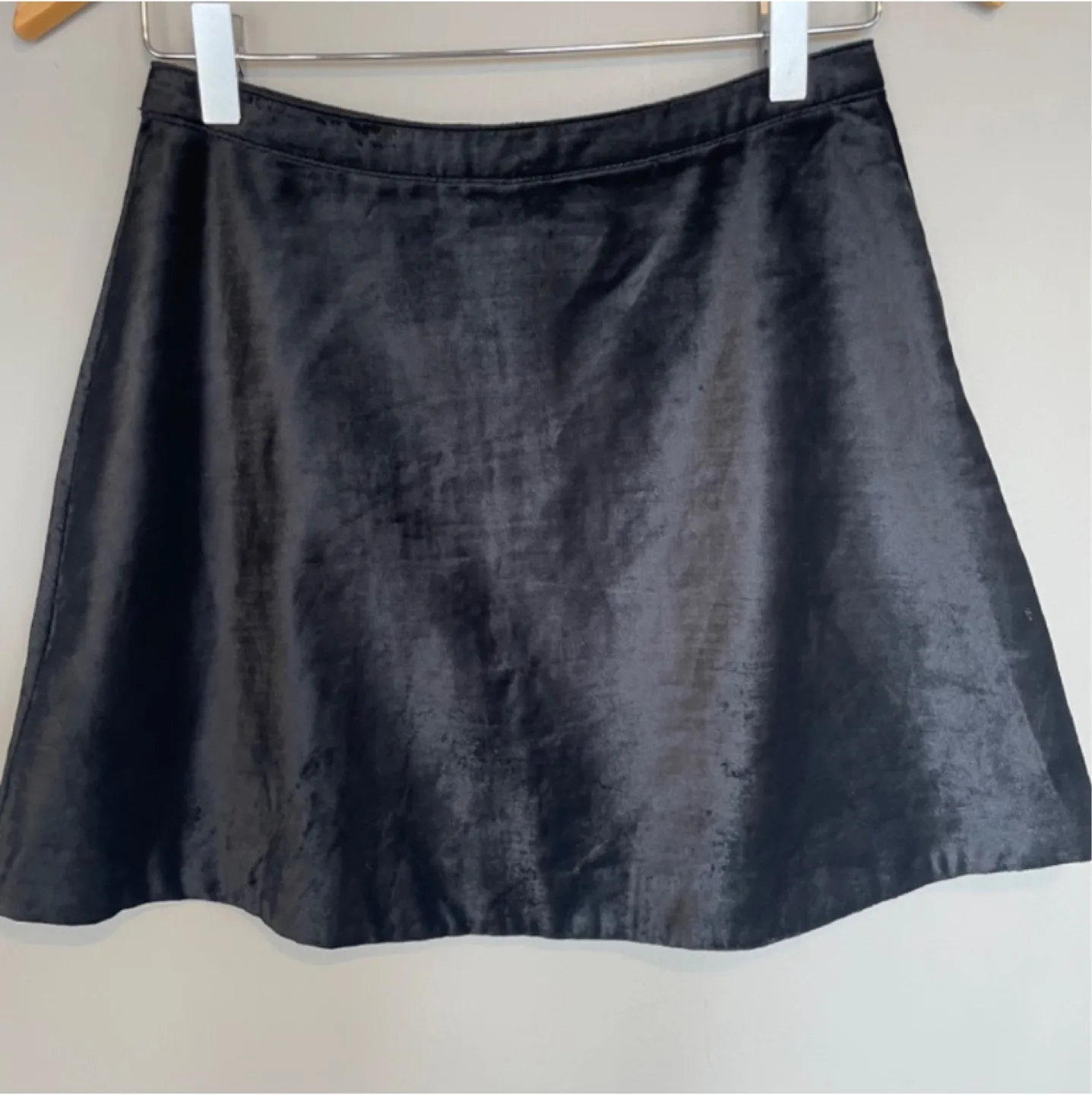 Free People Black Velvet Mini Skirt size 2 image indicator(3)