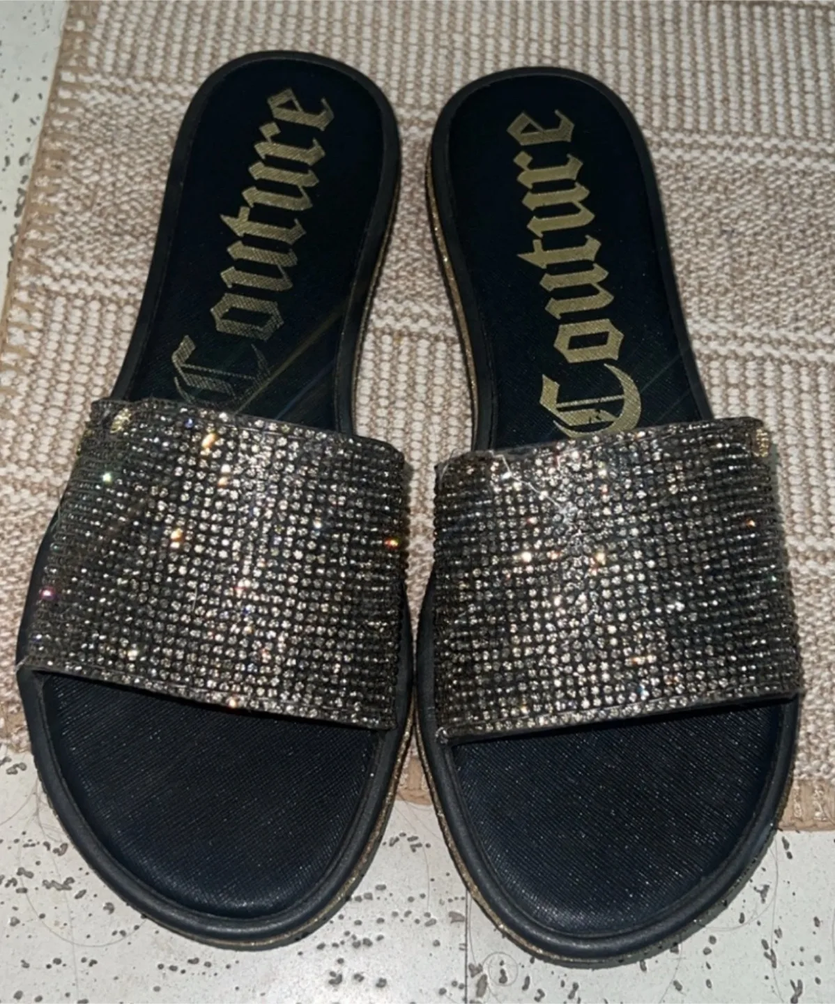 Juicy Couture Rhinestone Slides - size 8 thumbnail