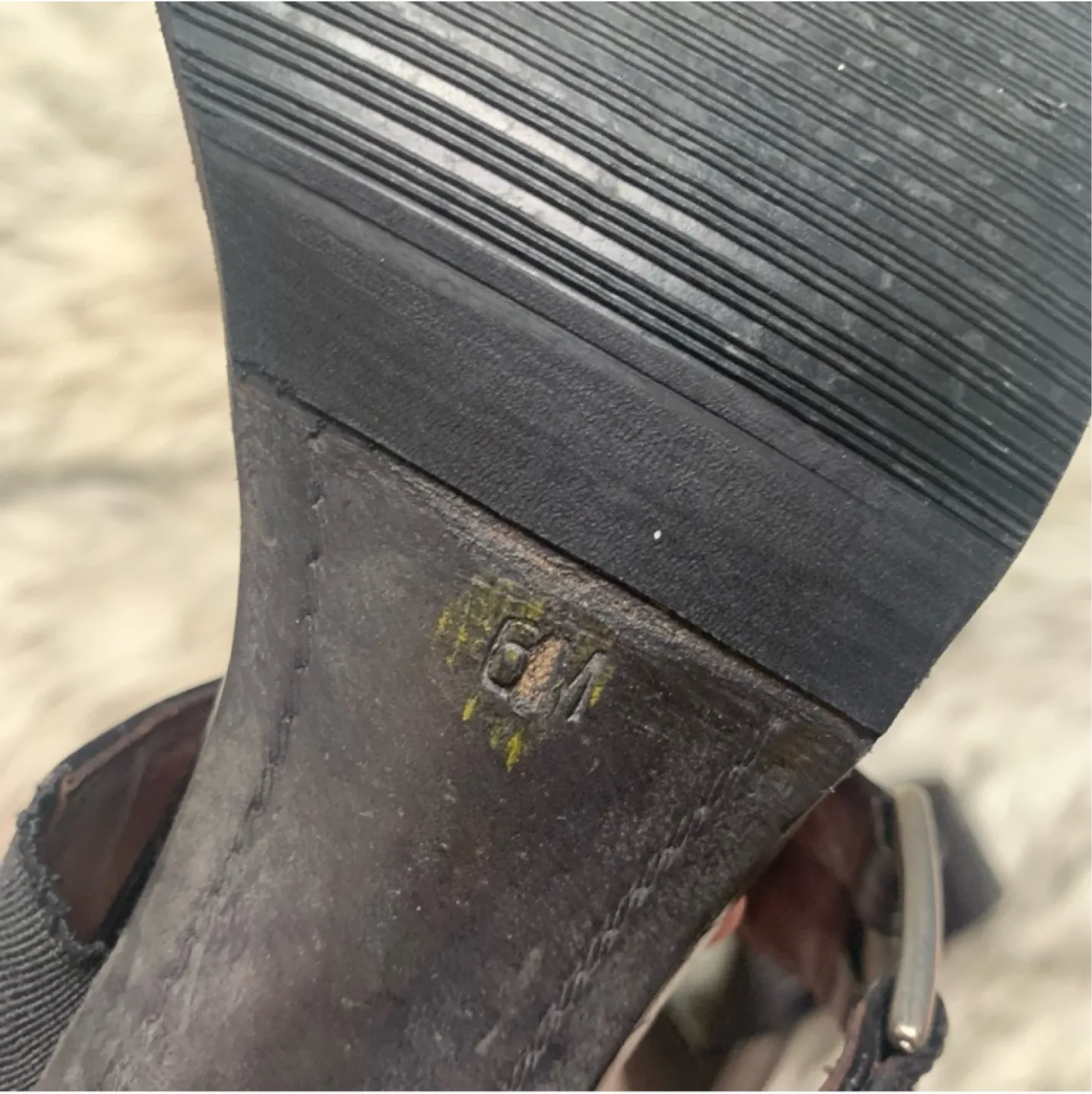 Leather square toe buckle heels 6 image indicator(6)