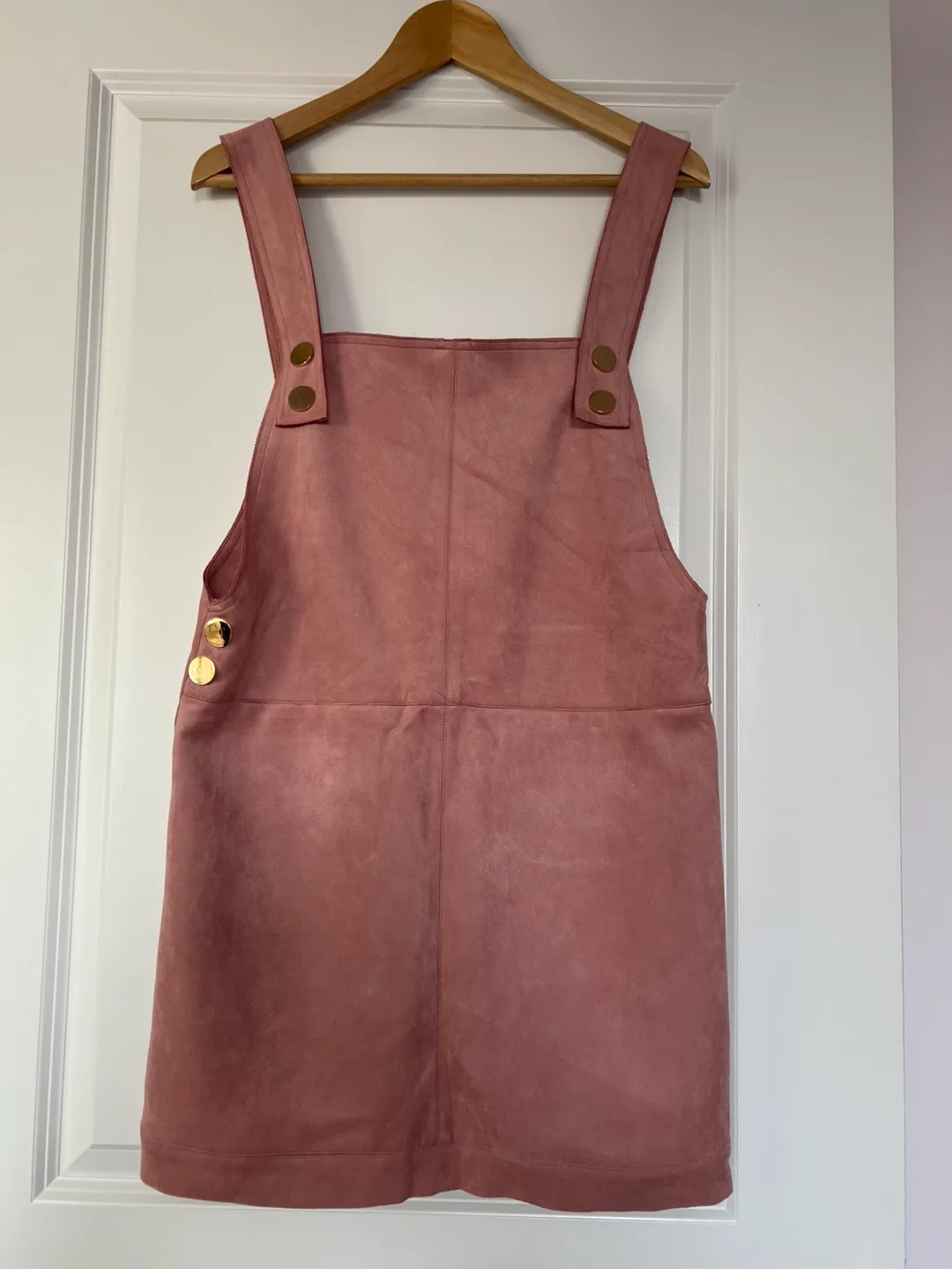Pink Faux Suede Pinafore Dress image indicator(2)