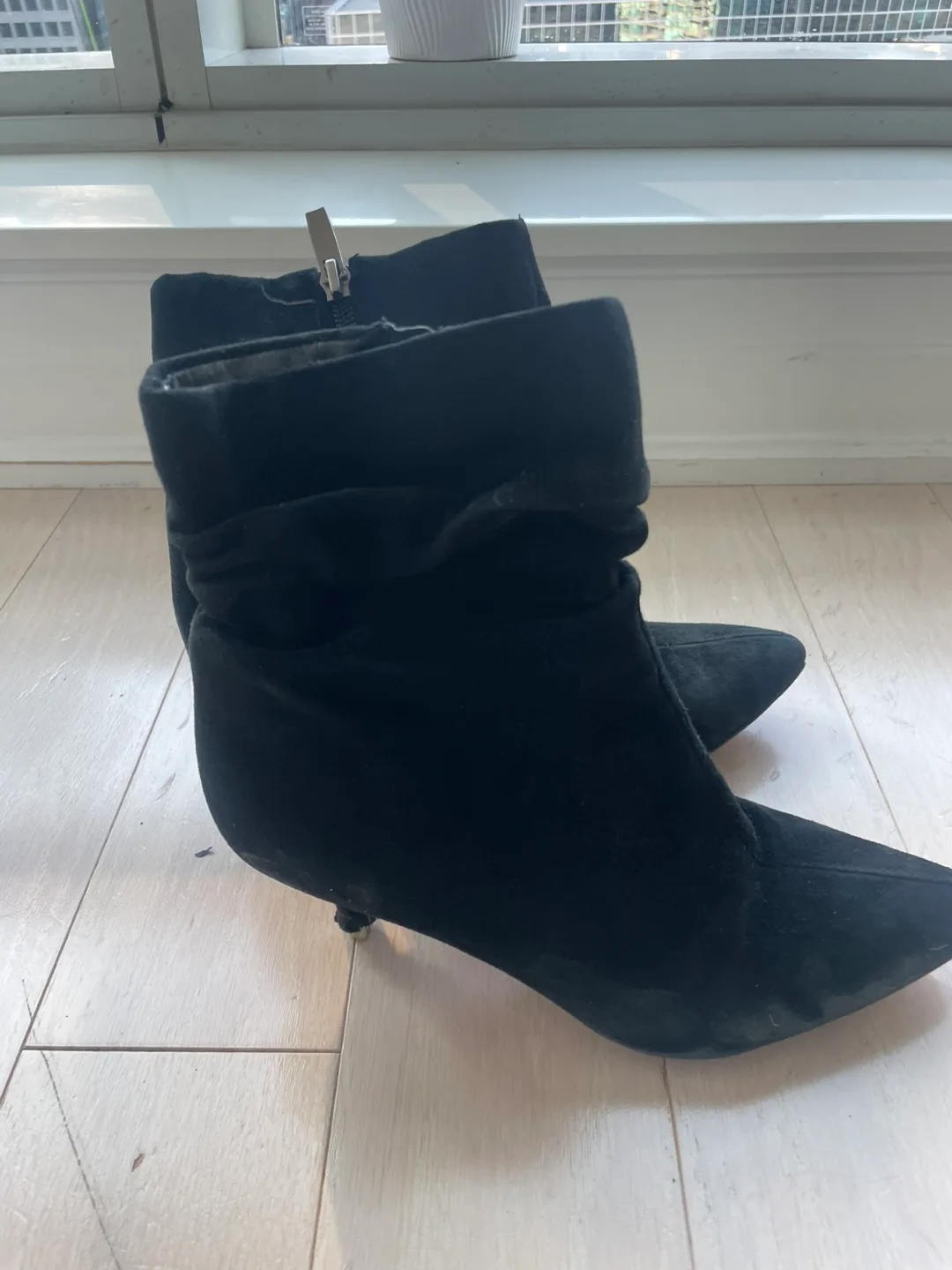 Black Suede Ankle Boots thumbnail