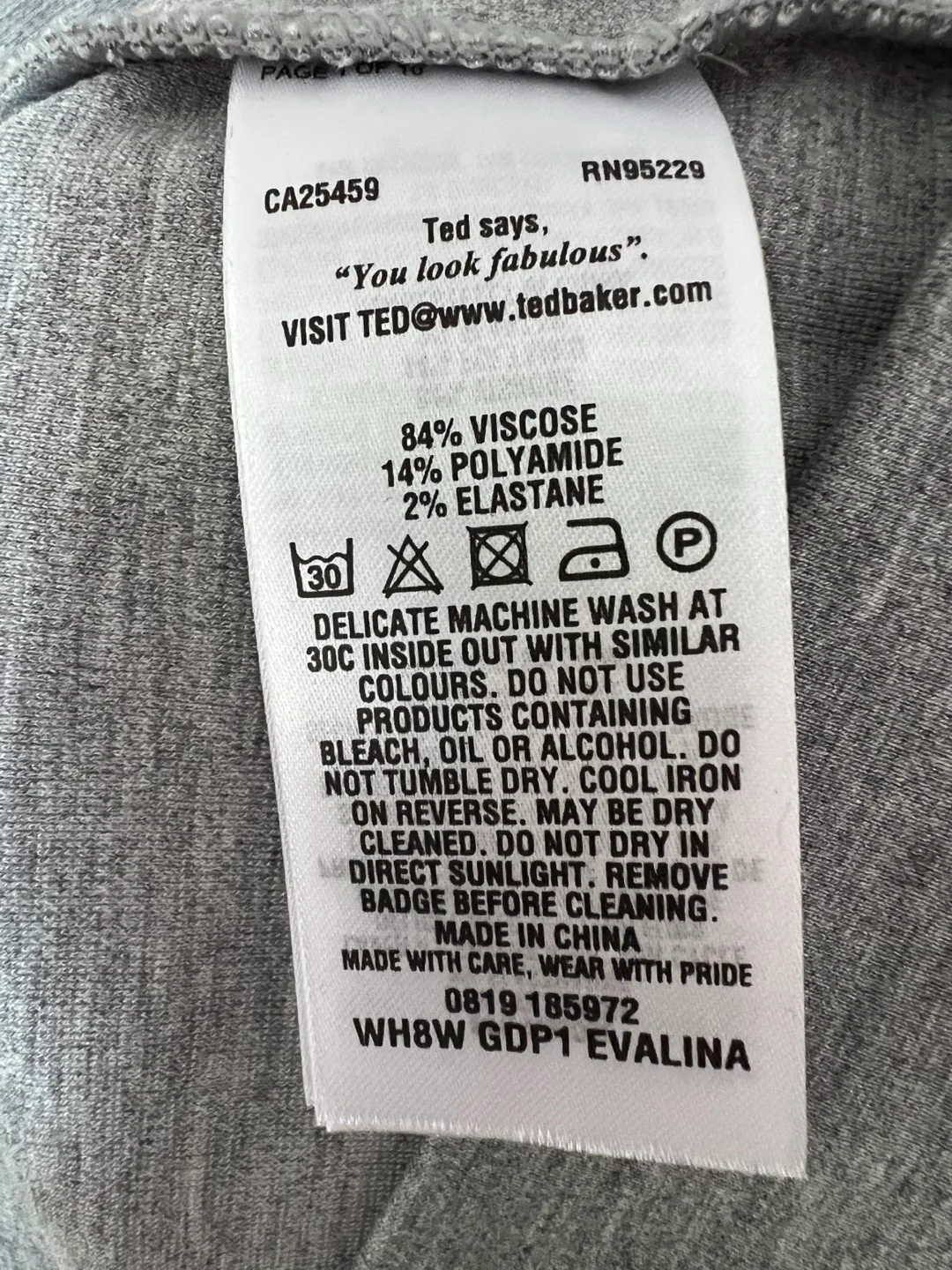 Ted Baker Grey Dress - Size 2 image indicator(4)