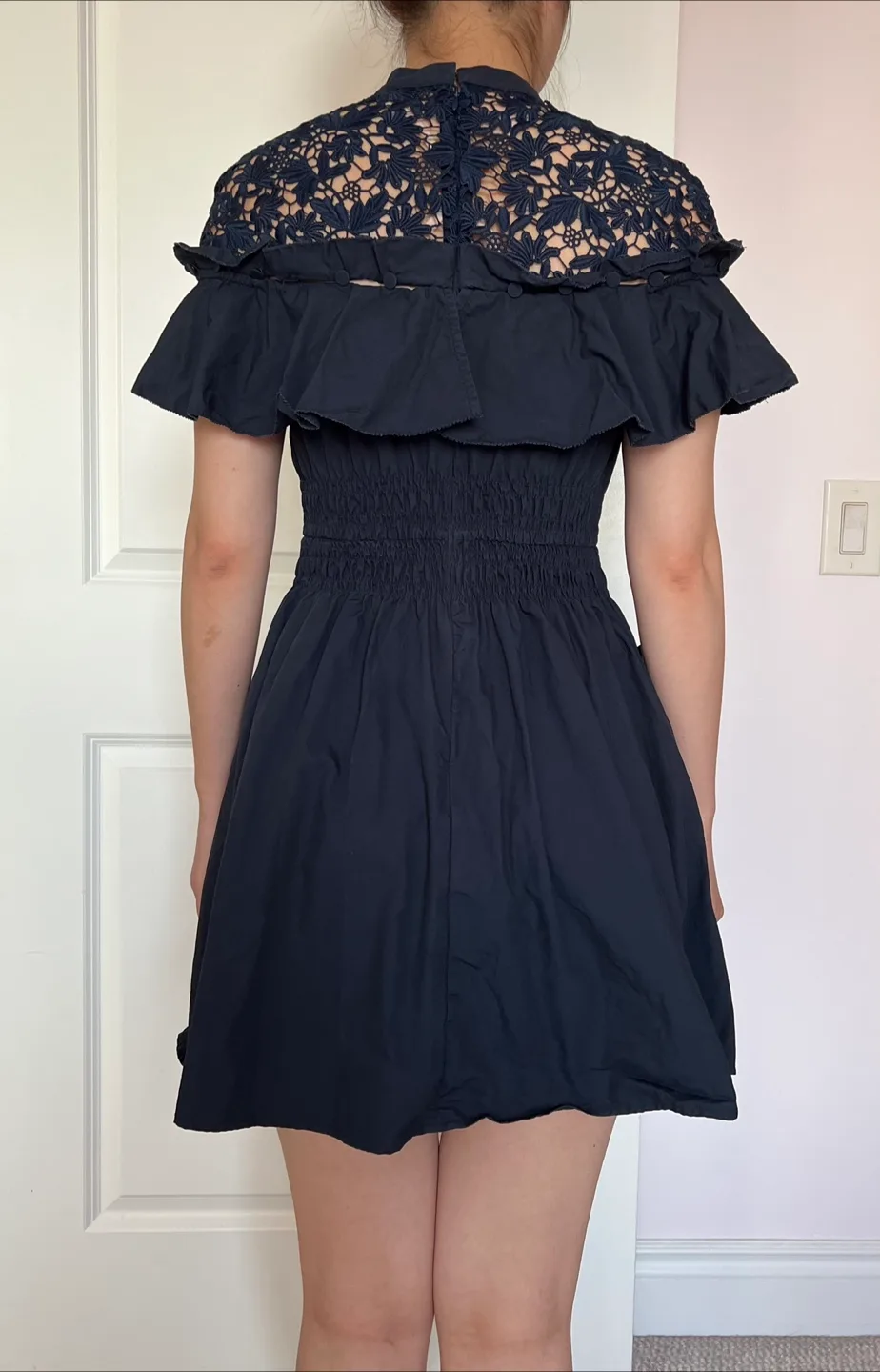 Self Portrait Navy Lace Dress image indicator(2)